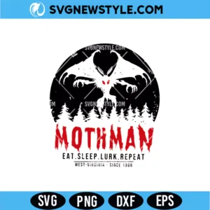 Mothman Cryptid SVG