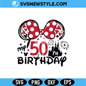 Mouse My 50th Birthday Svg