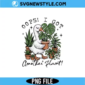 Oops I Got Another Plant Goose PNG