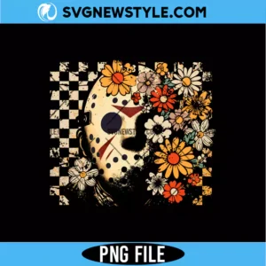 Retro Jason Style Killer PNG Digital Download | Spooky Halloween Sublimation Design