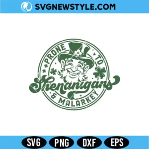 Shenanigans St Patricks Day SVG Digital Download | Lucky Clover Cut File
