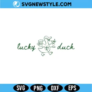 Lucky Duck SVG Digital Download | St Patrick's Day Party Shirt Design