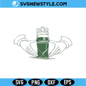 Irish Claddagh Beer SVG Digital Download | Lucky St Patrick Cut File