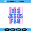 Striped Big Jesus Fan Svg Digital Download | Fun Faith Cut File 2 Striped Big Jesus Fan Svg