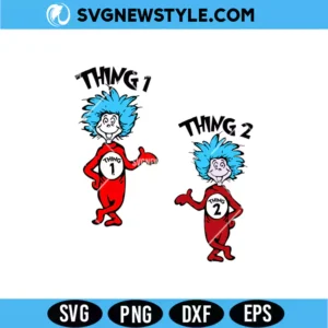 Blue Hair Twins SVG