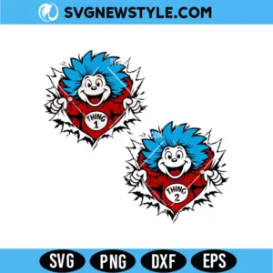 Thing 1 Thing 2 Teacher Svg