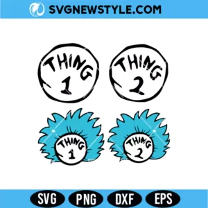 Thing 1 and Thing 2 Svg Bundle