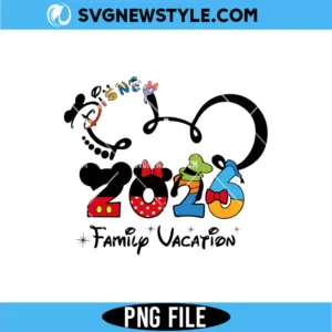 Disney Family Vacation 2026 PNG
