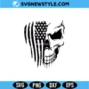 American Flag Skull SVG Png Digital Download | Distressed Punisher Style Design 3 American Flag Skull SVG Png