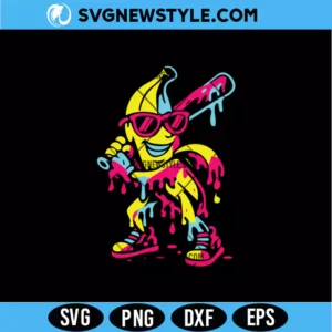 Banana Funny Baseball Drip SVG