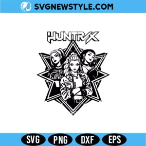 Huntrix Kpop Demon Hunters Anime Art SVG