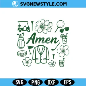 Masters Golf Amen SVG