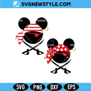Mouse and Friends Pirates SVG