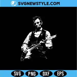 Abraham Lincoln Playing Guitar SVG