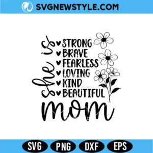 She Is Mom SVG Png