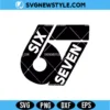 Six Seven 67 SVG Digital Download | Number 67 Athletic Cut File 3 Six Seven 67 SVG