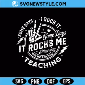 Rocking teacher life Svg