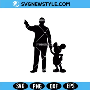 Walt and Mickey Partners Statue SVG