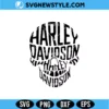 Harley Davidson Skull SVG Digital Download | Distressed Biker Graphic Design 3 Harley Davidson Skull SVG