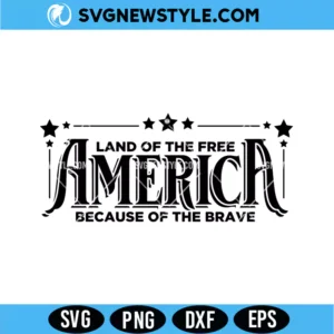 America Land Of The Free SVG