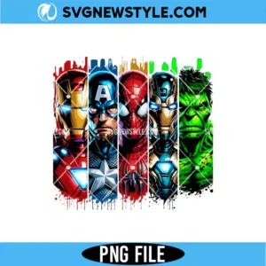 Avengers Superhero Squad PNG | Retro World Protectors Sublimation Shirt Design