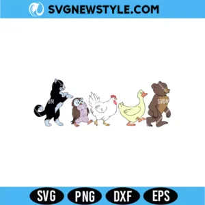 Bear And Friends Little Animal PNG | Cute Forest Creatures Sublimation Baby Shirt