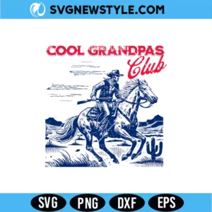 Cool Grandpas Club SVG Digital Download | Aesthetic Father's Day Art