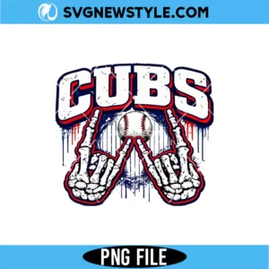 Chicago Baseball PNG Digital Download | Vintage Royal Blue and Red Ballgame Sublimation