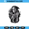 Gothic Devil Woman Skeleton SVG Digital Download | Retro Witchy Tattoo Shirt Design 3 Gothic Devil Woman Skeleton SVG