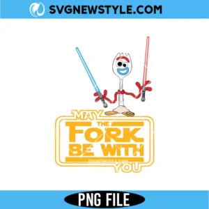 May The Fork Be With You PNG | Vintage Sci-Fi Cosmic Fork Sublimation