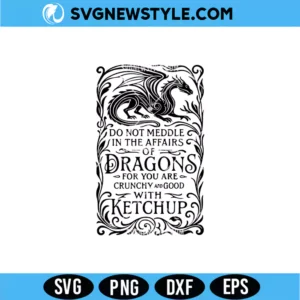 Art Nouveau Mythical Dragon SVG