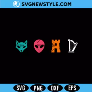 Fox Alien Castle Harper SVG