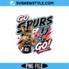 Go Spurs Go PNG File Digital Download | Game Day Hoops Sublimation 2 Go Spurs Go PNG File