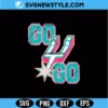 Go Spurs Go Retro Basketball Svg Digital Download | | Vintage Silver Spur Game Day Cut File 3 Go Spurs Go Retro Basketball Svg