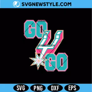 Go Spurs Go Retro Basketball Svg