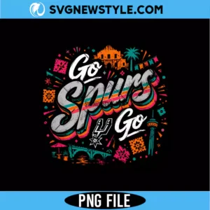 Go Spurs Go Retro PNG