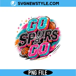 Go Spurs Go Vintage PNG