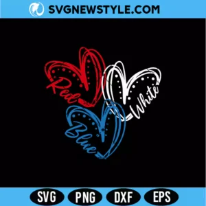 Heart 4th of July SVG