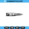 Hunting Bullet SVG | Trendy Groovy Hunting Season Silhouette for Cricut 2 Hunting Bullet SVG