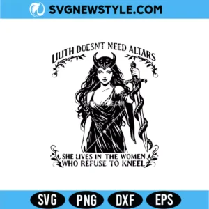 Dark Goddess Mythological SVG