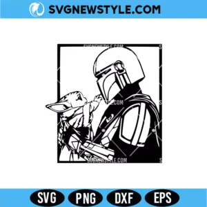 Mandalorian Grogu SVG