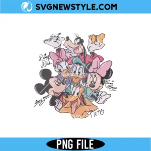 Retro Mickey And Co PNG