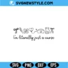 I'm Literally Just A Nurse Svg | Retro Wavy Nursing Cut File 2 I'm Literally Just A Nurse Svg