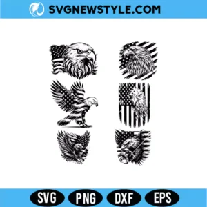 Patriotic Eagle USA Flag SVG Bundle