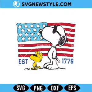 Patriotic Snoopy SVG | Retro American Pride Cartoon Cut File