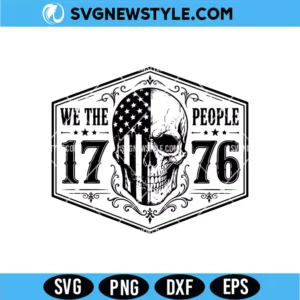 Distressed USA Flag Skull SVG