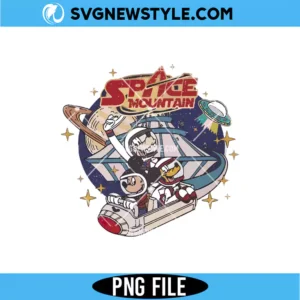 Retro Space Mountain Png