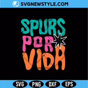 Retro Spurs Por Vida SVG