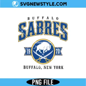 Vintage Buffalo Sabres Hockey Boxy PNG