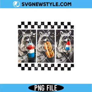 4th Of July Raccoon PNG Patriotic Trash Panda File Digital Download